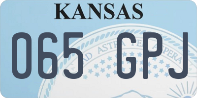 KS license plate 065GPJ