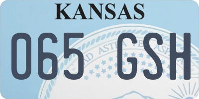KS license plate 065GSH
