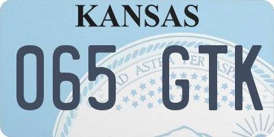 KS license plate 065GTK