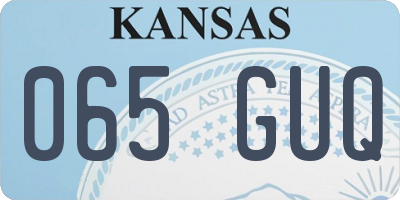 KS license plate 065GUQ