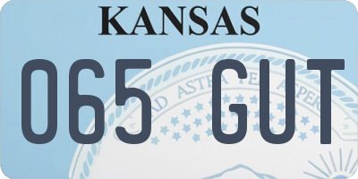 KS license plate 065GUT