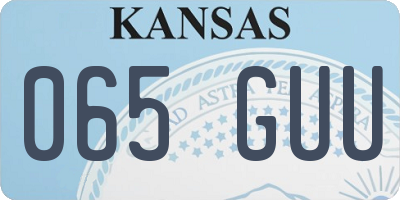 KS license plate 065GUU