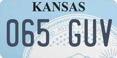 KS license plate 065GUV