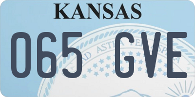 KS license plate 065GVE