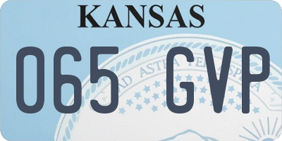 KS license plate 065GVP