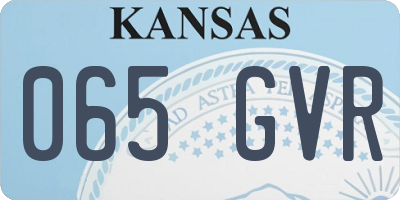 KS license plate 065GVR