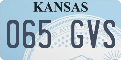 KS license plate 065GVS