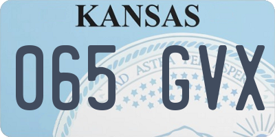 KS license plate 065GVX