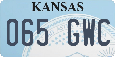 KS license plate 065GWC