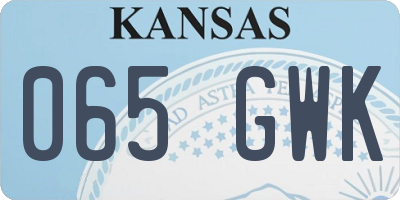 KS license plate 065GWK