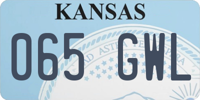 KS license plate 065GWL