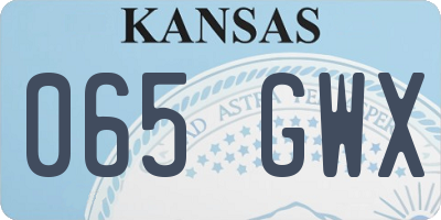 KS license plate 065GWX