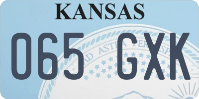 KS license plate 065GXK