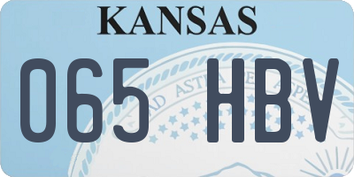 KS license plate 065HBV