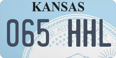 KS license plate 065HHL