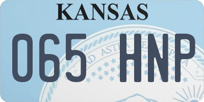 KS license plate 065HNP