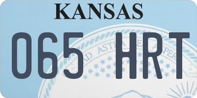 KS license plate 065HRT