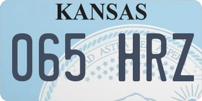 KS license plate 065HRZ