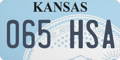 KS license plate 065HSA