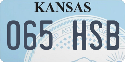 KS license plate 065HSB