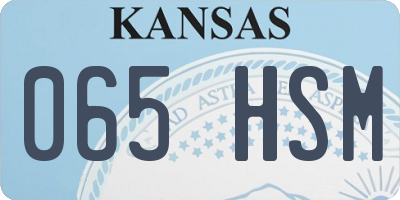 KS license plate 065HSM