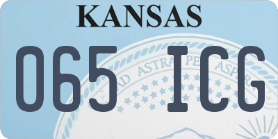 KS license plate 065ICG