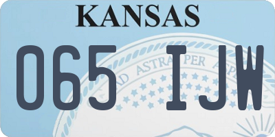 KS license plate 065IJW