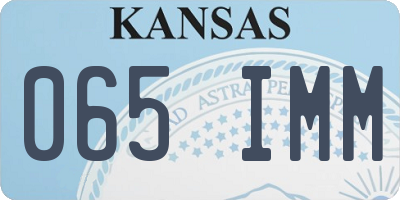 KS license plate 065IMM