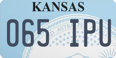 KS license plate 065IPU