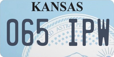 KS license plate 065IPW