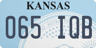 KS license plate 065IQB