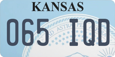 KS license plate 065IQD
