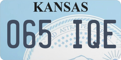 KS license plate 065IQE