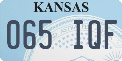 KS license plate 065IQF
