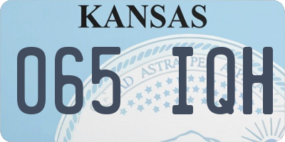 KS license plate 065IQH
