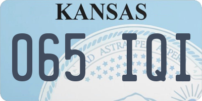 KS license plate 065IQI