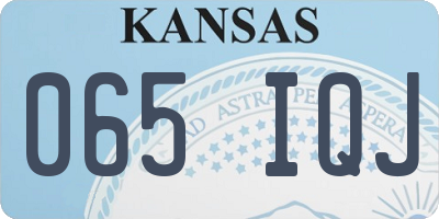 KS license plate 065IQJ