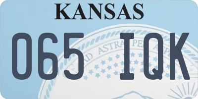 KS license plate 065IQK