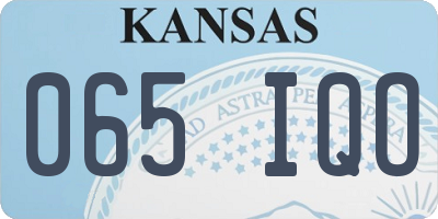KS license plate 065IQO