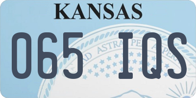 KS license plate 065IQS