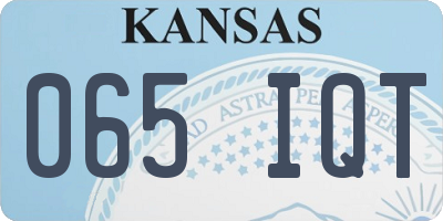 KS license plate 065IQT