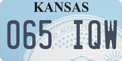 KS license plate 065IQW
