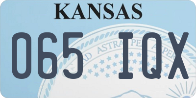 KS license plate 065IQX