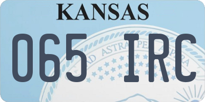 KS license plate 065IRC