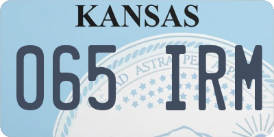 KS license plate 065IRM