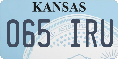 KS license plate 065IRU