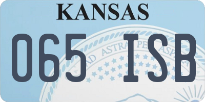 KS license plate 065ISB