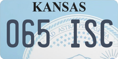 KS license plate 065ISC