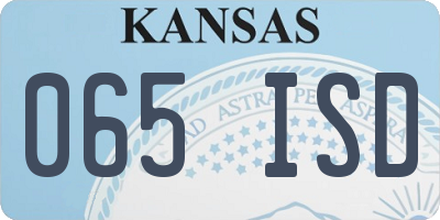 KS license plate 065ISD