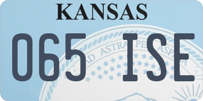 KS license plate 065ISE